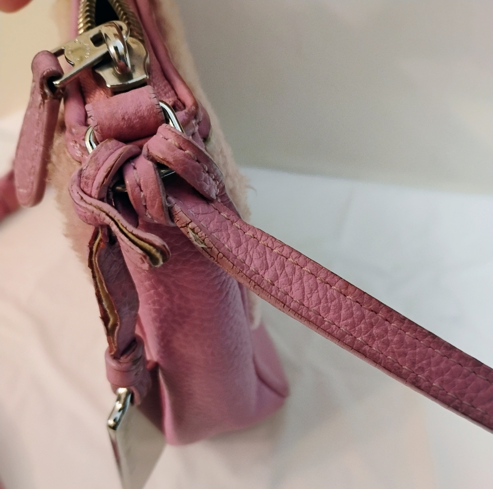 Pink Shearling Crossbody Bag - Picture 11 of 13